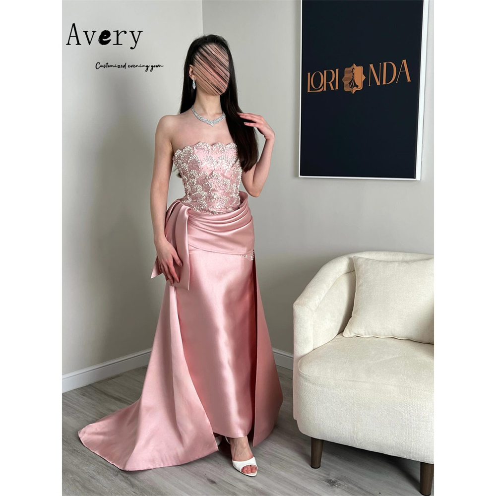 Wedding Dress - Avery Custom Pink Tube Top Fishtail