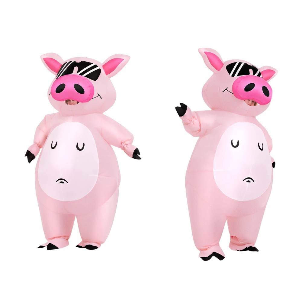 Cartoon Animal Piglet Inflatab - Womens Suit 评论和价格