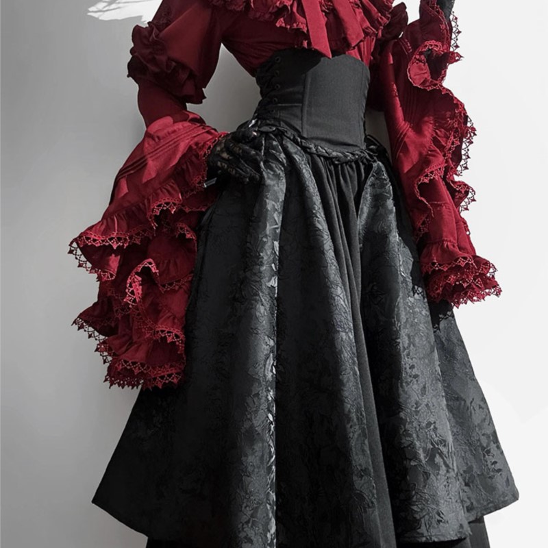 Halloween dress black and red  - Women'S Red Formal Wear 评论和价格