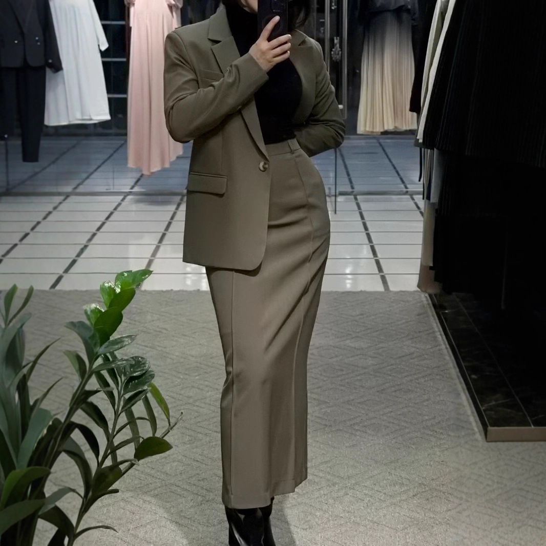 Allingentle Skirt Suit Women's - Womens Blazer 评论和价格