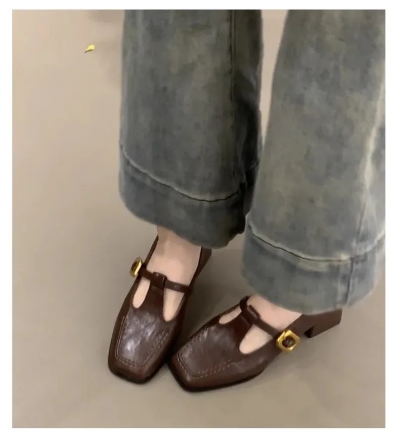 Women Square Toe T-Strap Mary  - Womens Heels 评论和价格