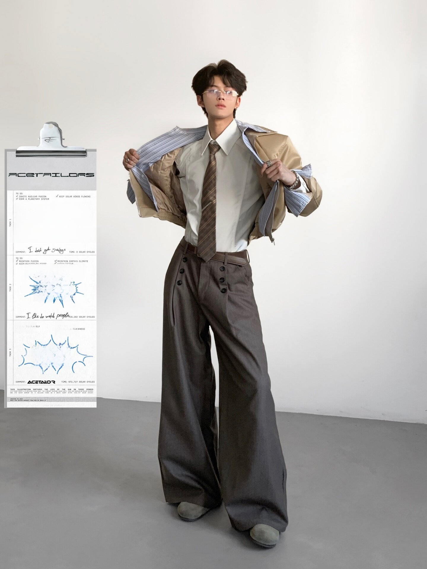 Ace Tailors Men's Casual Strip - Tailored Trouser Wide 评论和价格