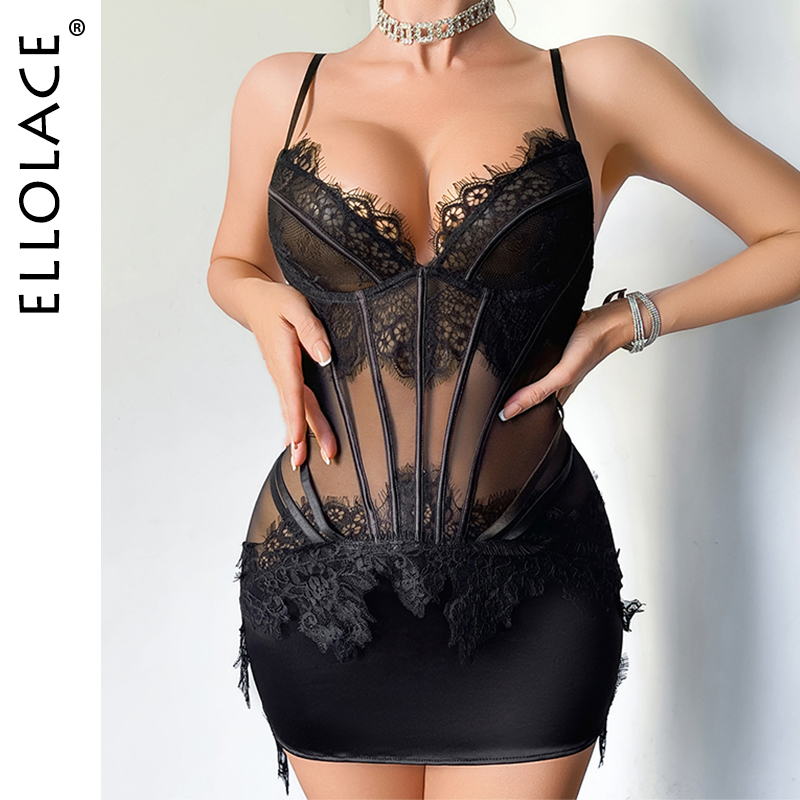 Ellolace Willowy Lingeries Set - Lace Dress 评论和价格