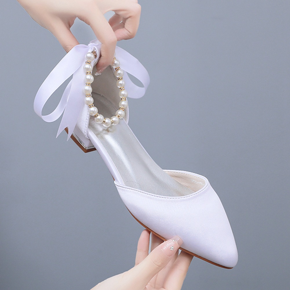 Wedding Shoes Bride Flat Heel  - Wedding Dress 评论和价格