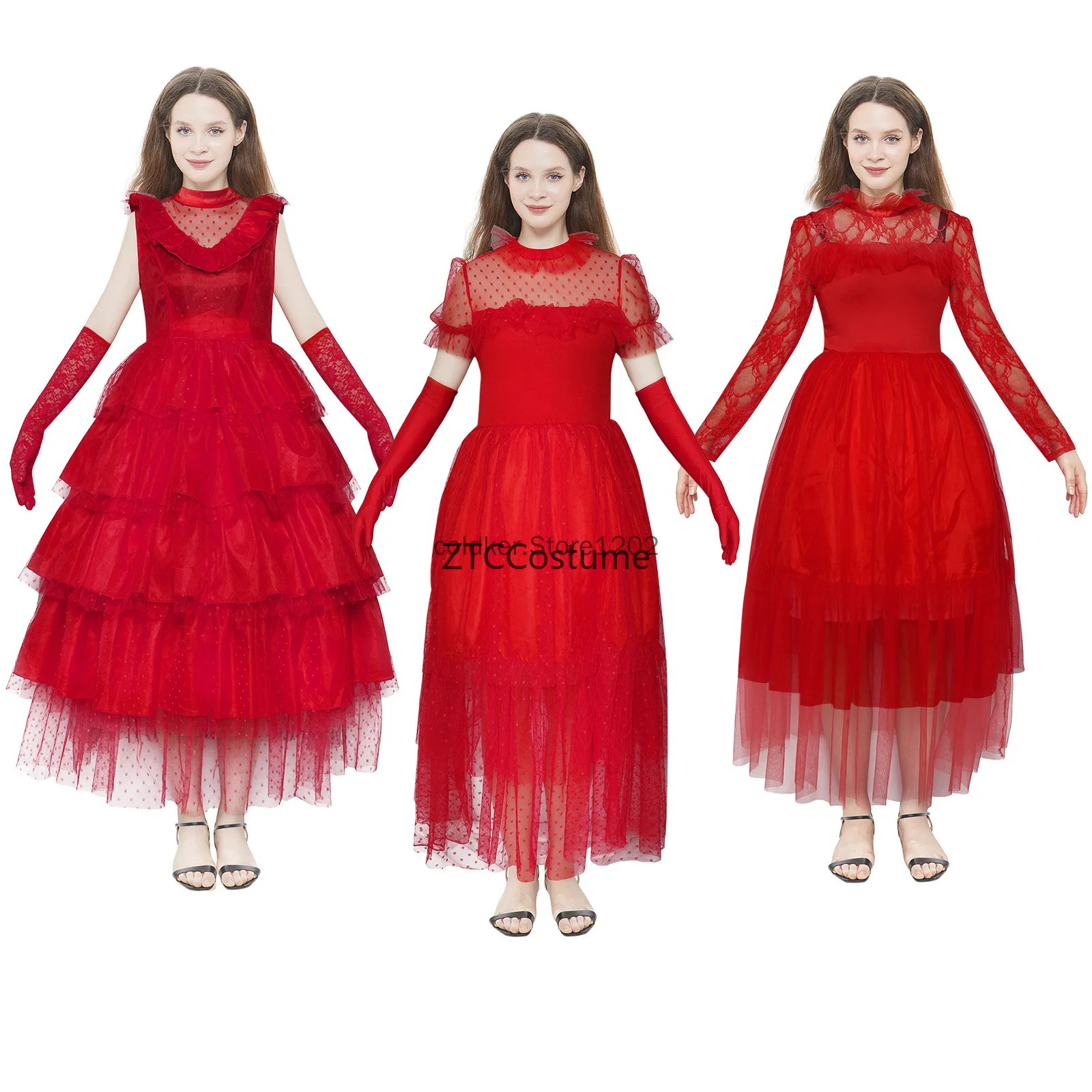 Lydia Deetz Cosplay Costume Go - Evening Gown 评论和价格